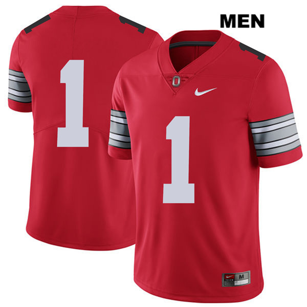 Ohio State Buckeyes Men's Jeffrey Okudah #1 Red Authentic Nike 2018 Spring Game No Name College NCAA Stitched Football Jersey WH19B47DB